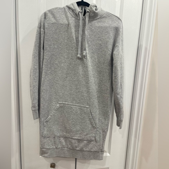 Sweatshirt Dress Long Sleeve Dress for Women Light Gray size S - Picture 2 of 5